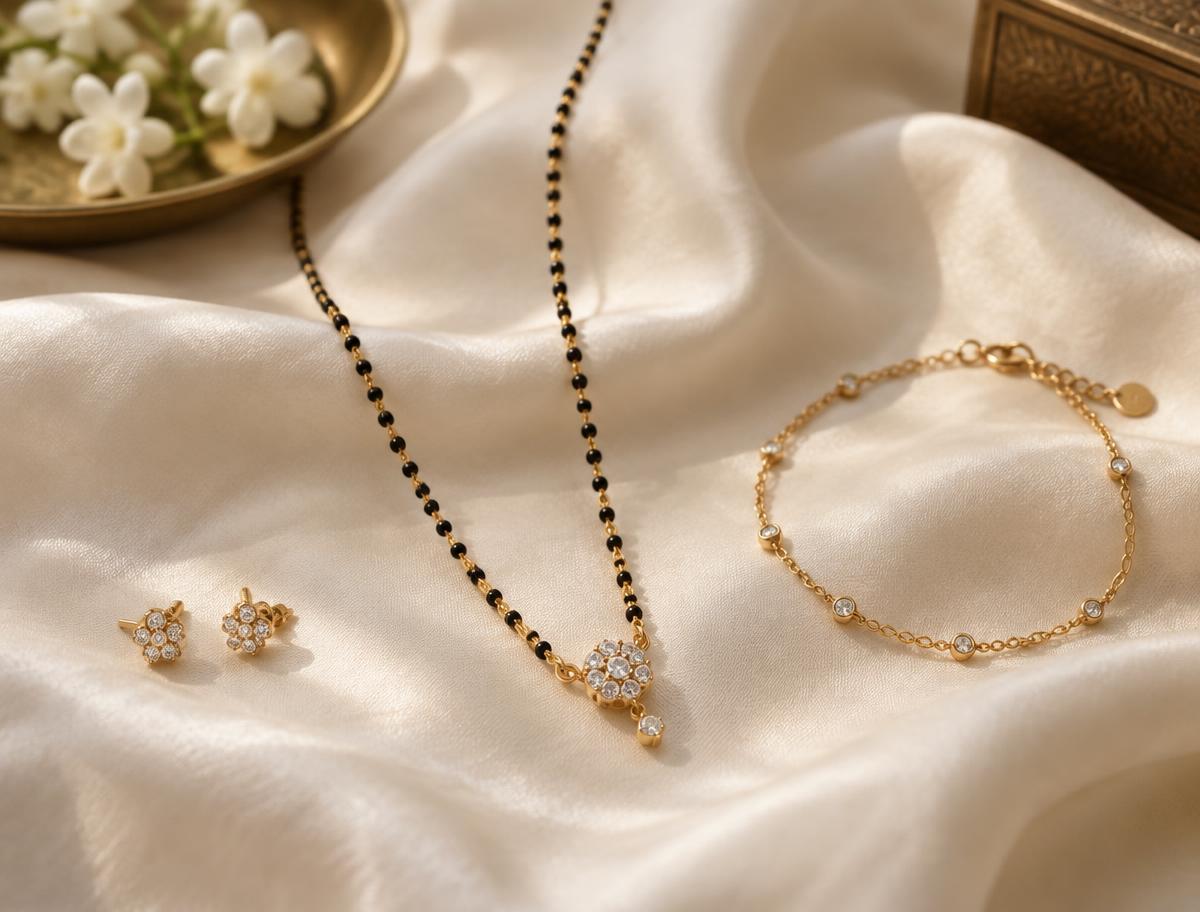 House of Basera mangalsutra and bracelet